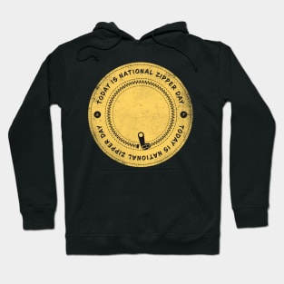 Today is National Zipper Day Badge Hoodie